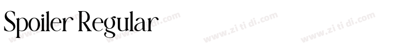 Spoiler Regular字体转换